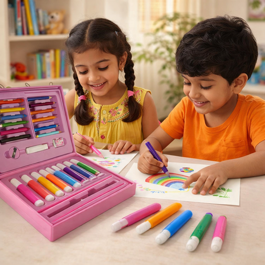 Unicorn Art and Coloring Set Portable Suitcase