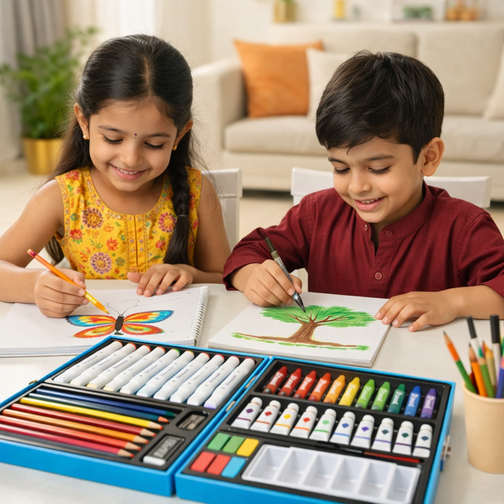 Space Explorer Drawing and Painting  Art Set with Portable Suitcase | Look Mumma