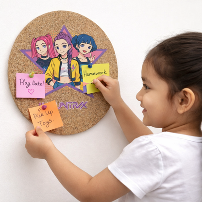 HUNTRXX Anime Pop Circular Cork Board | Look Mumma
