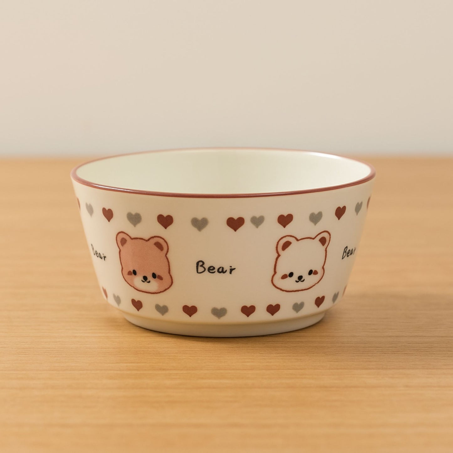 Set of 2 Twin Bear Heart Ceramic Bowl / Dessert Dish – Handcrafted Lovely Kids Tableware | Look Mumma