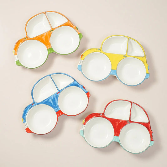 Speedy Car Ceramic Plate – Handcrafted Race Car Kids Dinnerware | Buy 4 Pay for 3 | Look Mumma