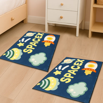 Space Explorer Kids Rug – Fun Galaxy Theme Play Mat | Look Mumma